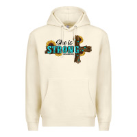 Sandshell She Is Strong Western Cross Premium Hoodie - RanaPortraitStore