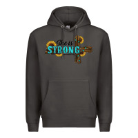 Smoke She Is Strong Western Cross Premium Hoodie - RanaPortraitStore