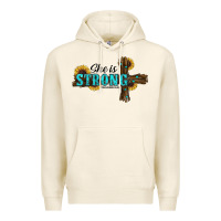 Tofu She Is Strong Western Cross Premium Hoodie - RanaPortraitStore