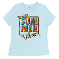 Baby Blue summer vibes Ladies Tee - NancyCooperArtShop