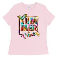 Bubblegum Pink summer vibes Ladies Tee - NancyCooperArtShop