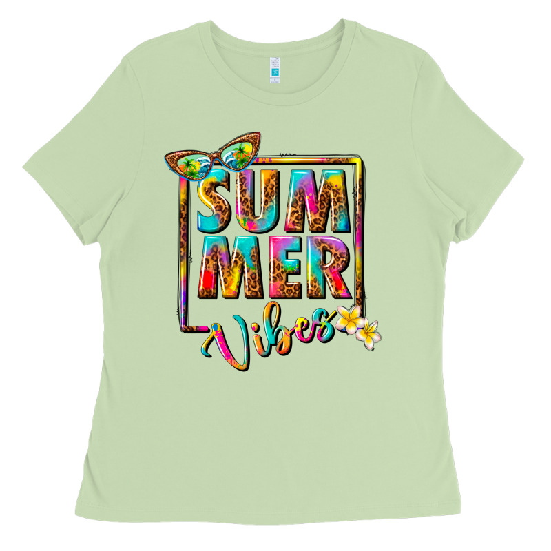 Summer Vibes Ladies Tee by NancyCooperArtShop | Teevron