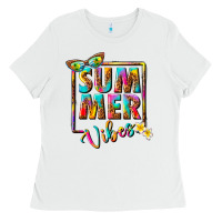 White summer vibes Ladies Tee - NancyCooperArtShop
