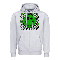 Heather Grey st patrick s day artiststas Zipper Hoodie - Artiststas