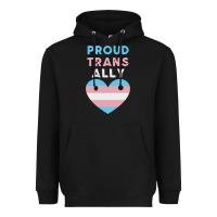 Black proud trans ally transgender Heavyweight Hoodie - trangStudio