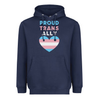 Navy proud trans ally transgender Heavyweight Hoodie - trangStudio