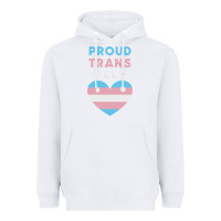 White proud trans ally transgender Heavyweight Hoodie - trangStudio