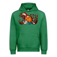 Emerald joy with basketball and santa's hat Urban Hoodie - AdoDesignShop
