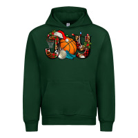 Forest Green joy with basketball and santa's hat Urban Hoodie - AdoDesignShop
