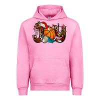 Fuchsia Pink joy with basketball and santa's hat Urban Hoodie - AdoDesignShop
