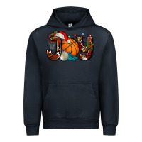 Navy joy with basketball and santa's hat Urban Hoodie - AdoDesignShop