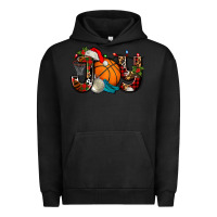 Pigment Black joy with basketball and santa's hat Urban Hoodie - AdoDesignShop