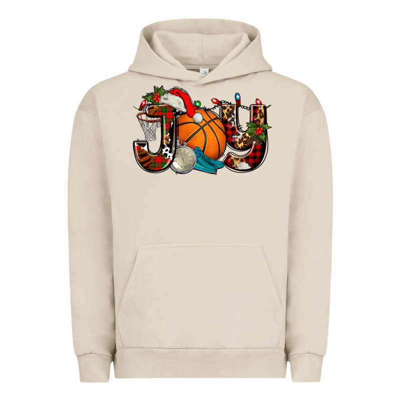 Joy With Basketball And Santa's Hat Urban Hoodie by AdoDesignShop | Teevron