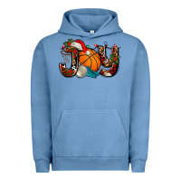 Pigment Pebble Blue joy with basketball and santa's hat Urban Hoodie - AdoDesignShop