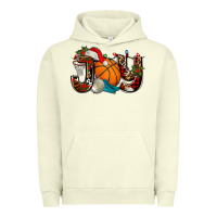 Pigment Pistachio joy with basketball and santa's hat Urban Hoodie - AdoDesignShop