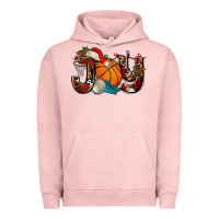 Pigment Salmon joy with basketball and santa's hat Urban Hoodie - AdoDesignShop