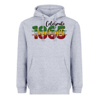 Heather Grey celebrate juneteenth1865 Heavyweight Hoodie - BarkalooDesign