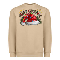 Mushroom merry Christmas santa Heavyweight Sweatshirt - CowhideDigitalArt