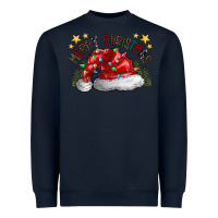 Navy merry Christmas santa Heavyweight Sweatshirt - CowhideDigitalArt