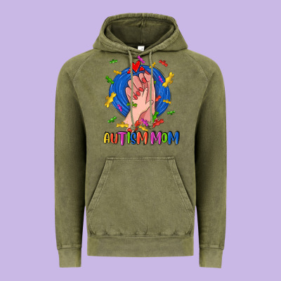 Autism Mom Vintage Hoodie Designed By Cowgirlartshop