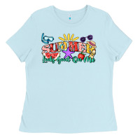 Baby Blue summer looks good on me Ladies Tee - NancyCooperArtShop