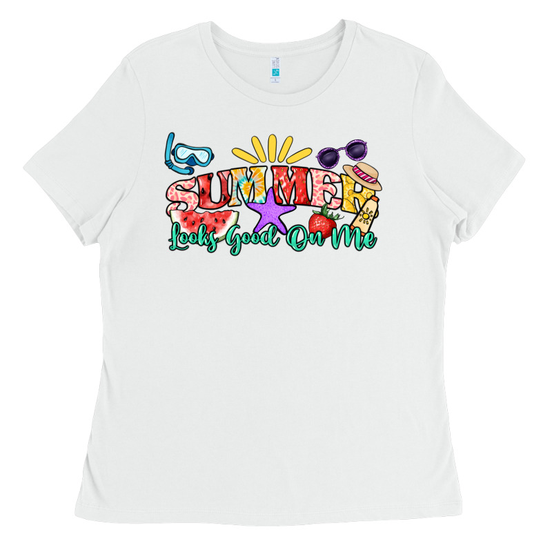 Summer Looks Good On Me Ladies Tee by NancyCooperArtShop | Teevron