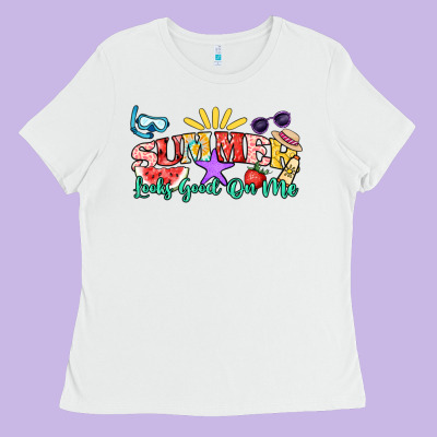 Summer Looks Good On Me Ladies Tee Designed By Nancycooperartshop