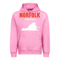 Fuchsia Pink norfolk virginia usa state america travel virginian Urban Hoodie - trangStudio