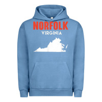 Pigment Pebble Blue norfolk virginia usa state america travel virginian Urban Hoodie - trangStudio