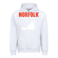 White norfolk virginia usa state america travel virginian Urban Hoodie - trangStudio