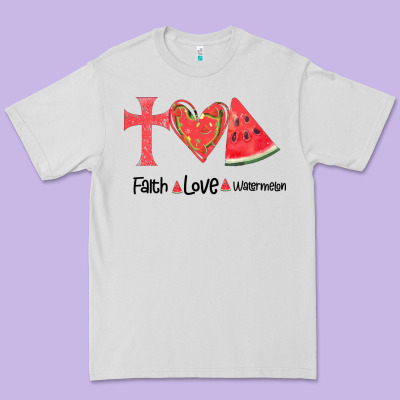 Faith Love Watermelon Premium Tee Designed By Bettercallsaul