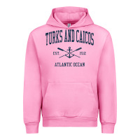 Fuchsia Pink Turks And Caicos Vintage Navy Crossed Oars & Boat Anchor Urban Hoodie - trangStudio