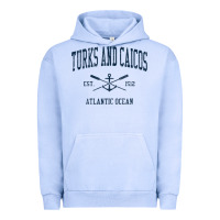 Pigment Grape Ice Turks And Caicos Vintage Navy Crossed Oars & Boat Anchor Urban Hoodie - trangStudio