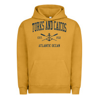 Pigment Peanut Butter Turks And Caicos Vintage Navy Crossed Oars & Boat Anchor Urban Hoodie - trangStudio