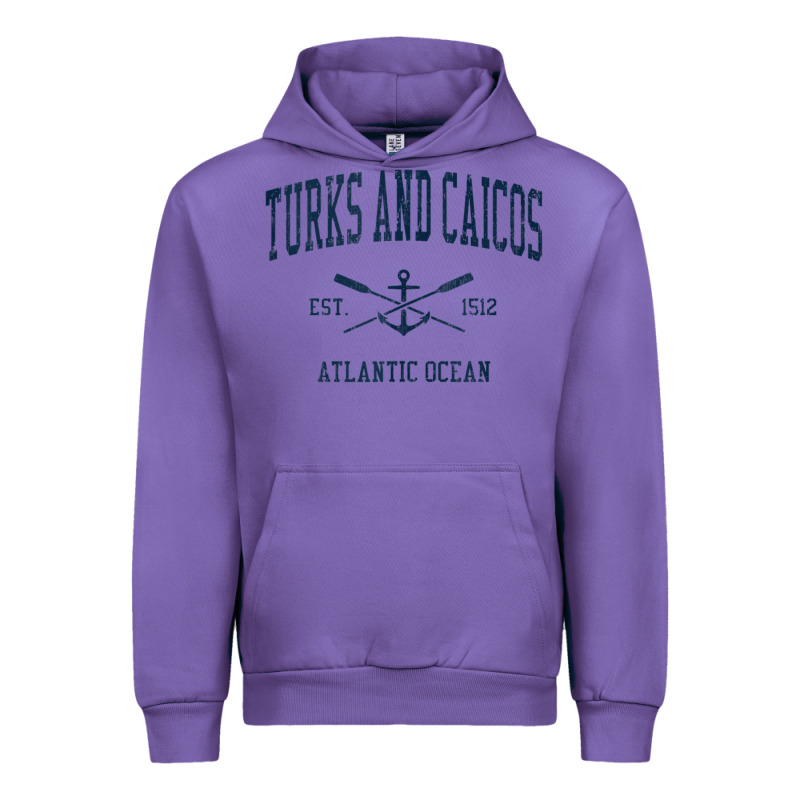 Turks And Caicos Vintage Navy Crossed Oars & Boat Anchor Urban Hoodie by trangStudio | Teevron