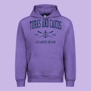 Turks And Caicos Vintage Navy Crossed Oars & Boat Anchor Urban Hoodie Designed By Trangstudio