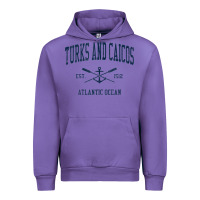 Tulip Turks And Caicos Vintage Navy Crossed Oars & Boat Anchor Urban Hoodie - trangStudio