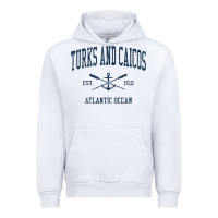 White Turks And Caicos Vintage Navy Crossed Oars & Boat Anchor Urban Hoodie - trangStudio