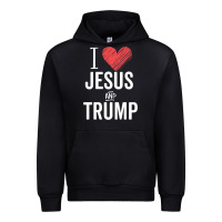 Black I Love Jesus And Trump Republican Conservative Gift Urban Hoodie - trangStudio