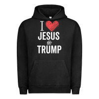 Pigment Black I Love Jesus And Trump Republican Conservative Gift Urban Hoodie - trangStudio