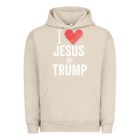 Pigment French Oak I Love Jesus And Trump Republican Conservative Gift Urban Hoodie - trangStudio