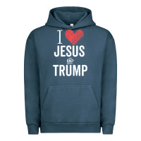 Pigment Midnight Navy I Love Jesus And Trump Republican Conservative Gift Urban Hoodie - trangStudio