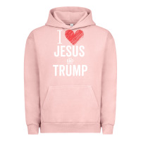 Pigment Salmon I Love Jesus And Trump Republican Conservative Gift Urban Hoodie - trangStudio