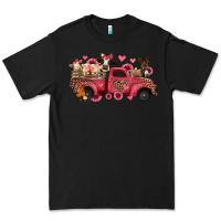 Black valentines day leopard farm animals truck Premium Tee - Jasminsmagicworld