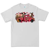 Dove Grey valentines day leopard farm animals truck Premium Tee - Jasminsmagicworld