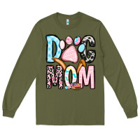 Army Green Easter dog mom Long Sleeve Tee - OliviaCreatesArt