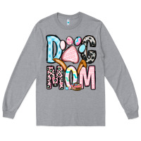 Heather Grey Easter dog mom Long Sleeve Tee - OliviaCreatesArt