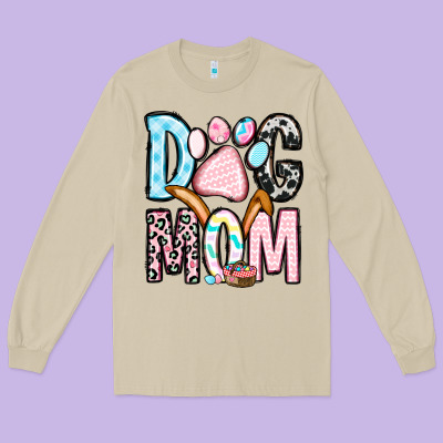 Easter Dog Mom Long Sleeve Tee Designed By Oliviacreatesart