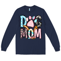 Navy Easter dog mom Long Sleeve Tee - OliviaCreatesArt