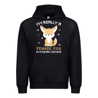 Black i'm really a fennec fox in a human costume funny gift t shirt Urban Hoodie - trangStudio